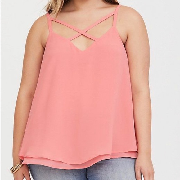 torrid Tops - Torrid Pink Strappy Tank